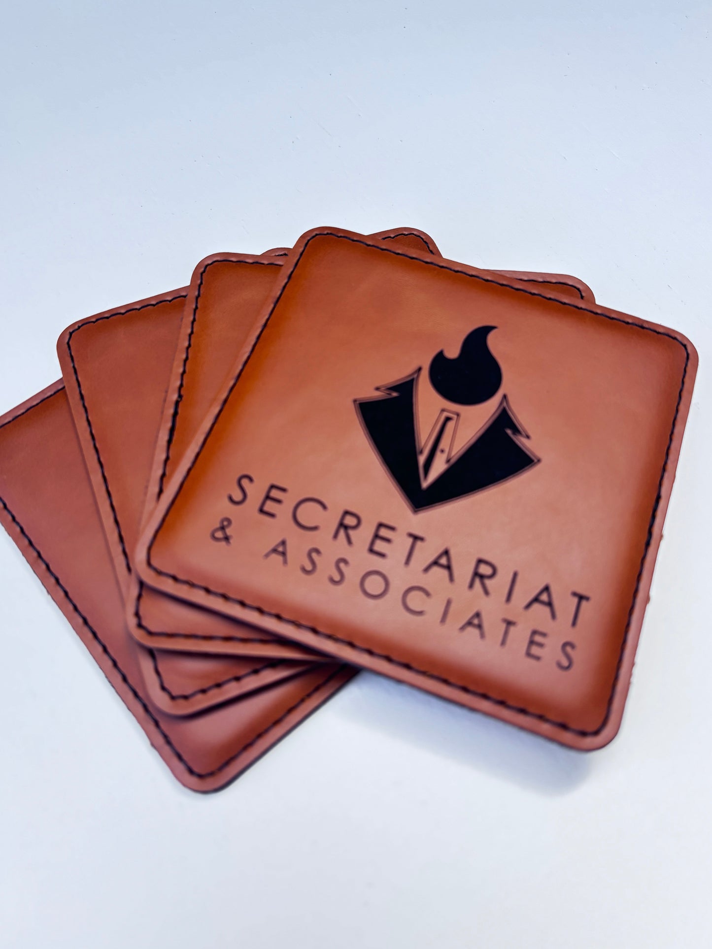 Premium Leatherette® Coasters - Square