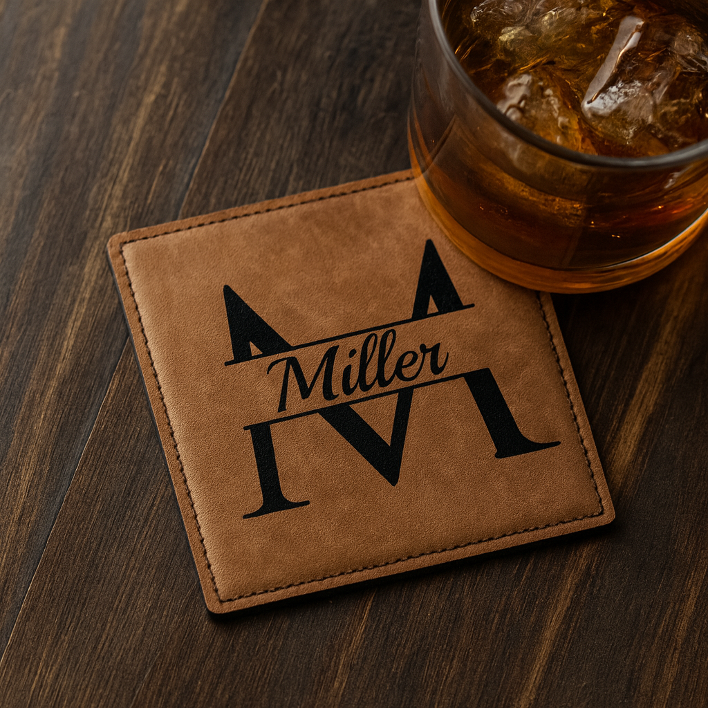 Premium Leatherette® Coasters - Square